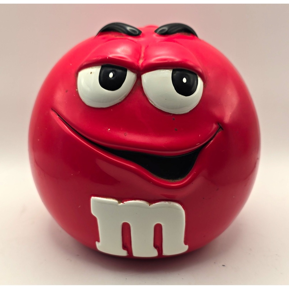 M&M's Red Character Candy Dish Lidded Jar/Container Candy & Nuts Theme